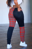 Green Casual Patchwork Patchwork Bottoms
