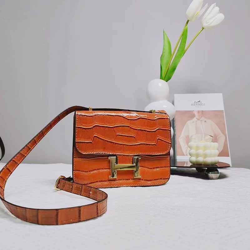 

Brown Simplicity Geometric Patchwork Bags