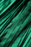 Зеленые повседневные однотонные бинты в стиле пэчворк с V-образным вырезом и длинными рукавами из двух частей