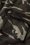 Camouflage Casual Street Print Camouflage Print Lose Overalls