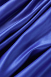 ブルー セクシー ソリッド パッチワーク オフ ショルダー ランタン スカート ドレス (実際のオブジェクトの対象となります)