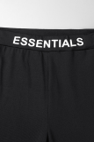 Pantaloni con stampa di posizionamento a matita a vita alta skinny stampa casual nera patchwork