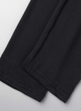 Schwarze, lässig bedruckte Patchwork-Hose mit hoher Taille und Bleistiftpositionierung