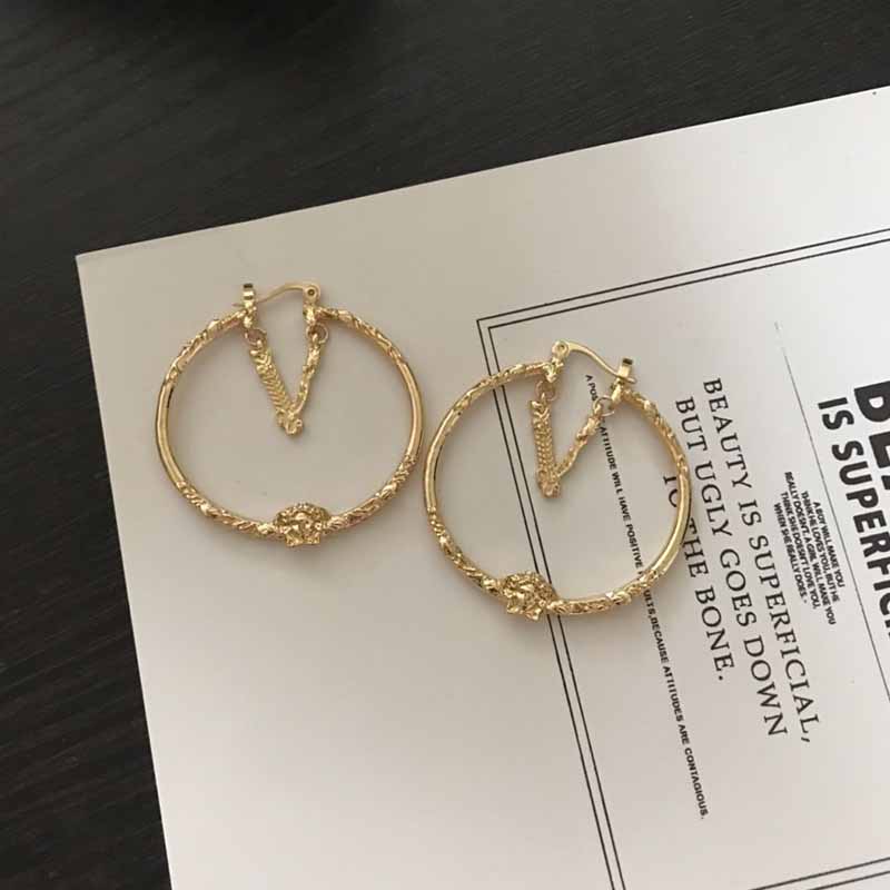 Gold Street Figure Geometric Patchwork Earrings