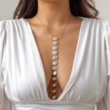 Золотисто-белые сексуальные лоскутные ожерелья с цепочками