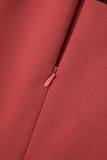 Röda Casual Solid Patchwork Half A Turtleneck Regular Jumpsuits