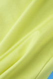 T-shirts à col rond basiques jaunes à imprimé décontracté