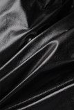 Черные однотонные однотонные однотонные штаны с заниженной талией и заниженной талией в стиле пэчворк черного цвета