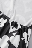 Robes de jupe crayon noir sexy imprimé patchwork dos nu O cou