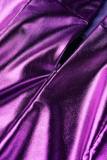 Фиолетовые сексуальные однотонные лоскутные платья без бретелек с юбкой-карандашом