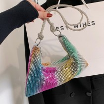 Couleur Casual Patchwork Strass Sacs