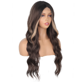 Brown Casual Solid Patchwork Wigs