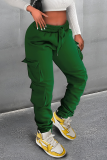Green Street Einfarbige Harlan-Unterteile mit hoher Taille und geradem Kordelzug