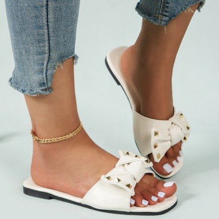 White Casual Rivets Patchwork Comfortable Out Door Shoes