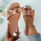 Apricot Casual Rivets Patchwork Comfortable Out Door Shoes