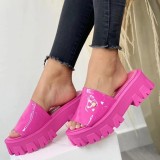 Black Casual Daily Patchwork Solid Color Round Comfortable Out Door Wedges Shoes (Heel Height 1.97in)