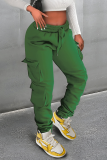 Green Street Einfarbige Harlan-Unterteile mit hoher Taille und geradem Kordelzug