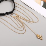 Gold Sexy Patchwork Chains Accessories