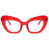 Röda modetryckta patchworksolglasögon