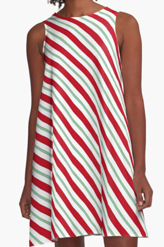 Red Casual Print Patchwork O Neck A Line Dresses