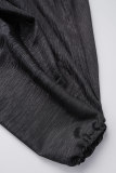 Tops à col roulé asymétriques en patchwork uni noir sexy
