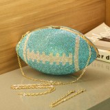 Sky Blue Casual Daily Patchwork Rhinestone Bags