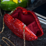 Red Casual Daily Party Patchwork Rhinestone Bags