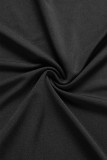 Vestidos irregulares preto sexy patchwork com decote em V