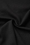 Blusas pretas sexy com estampa casual patchwork decote em U