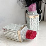 Pink Casual Daily Party Patchwork Rhinestone Bags