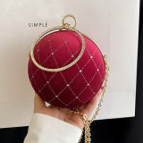 Pink Casual Daily Patchwork Chains Rhinestone Bags