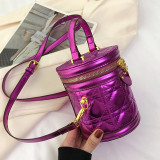 Purple Casual Daily Solid Patchwork Zipper Bags