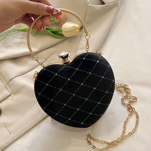 Black Casual Daily Patchwork Chains Bags