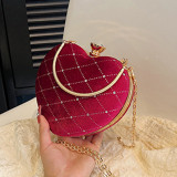 Red Casual Daily Patchwork Chains Bags