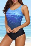 Black Sexy Print Solid Backless Swimwears (With Paddings)