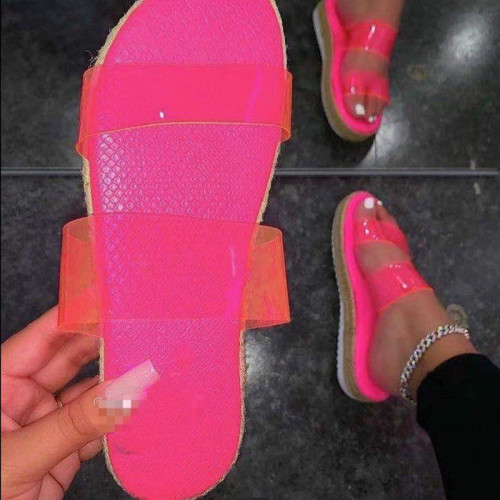 Chaussures confortables rondes de couleur unie en patchwork décontracté rose rouge