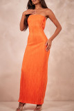 Платья-юбки-карандаш без бретелек с принтом Tangerine и сексуальным принтом в стиле пэчворк