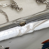 Silberne, lässige, solide Patchwork-Kettentaschen