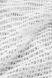 Cardigã transparente preto e branco patchwork sexy vazado para cobrir roupas de banho