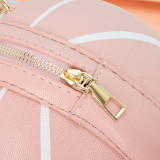 Pink Casual Letter Print Patchwork Chains Zipper Bags