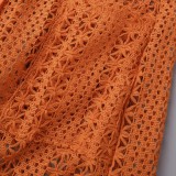 Pagliaccetti dritti con colletto couverture con fibbia patchwork scavata solida sexy rosso mandarino