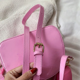 Pink Casual Solid Patchwork Bags