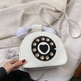 Cream White Casual Solid Patchwork Bags