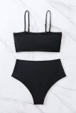 Черные сексуальные полосатые купальники с открытой спиной и принтом в стиле пэчворк (с подкладками)