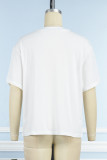 Dieproze basic T-shirts met O-hals en casual print