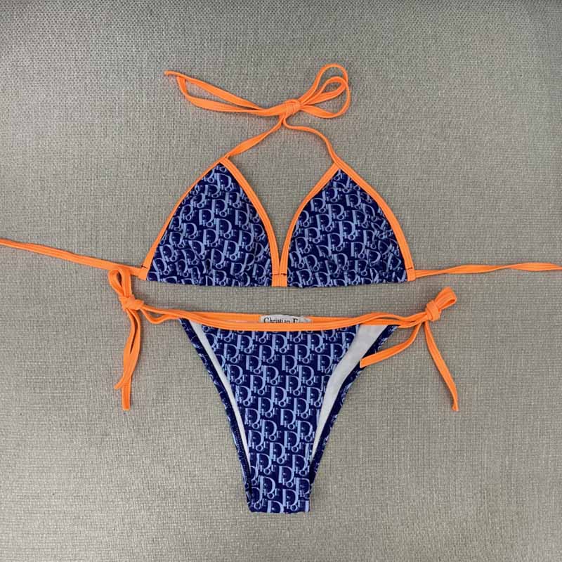 

Blue Sexy Letter Bandage Swimwears