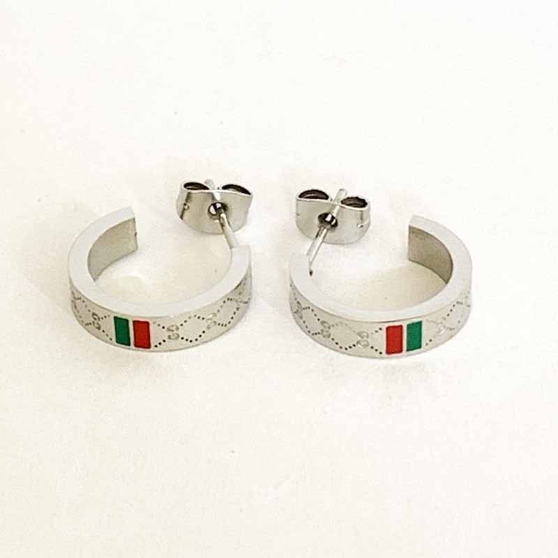 

Silver Street Letter Patchwork Earrings