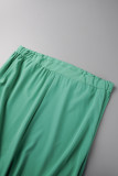 Grön Sexig Randig Patchwork Solid Patchwork Strapless Straight Jumpsuits