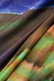 Цвет Сексуальная повязка с принтом Пэчворк Прозрачная спина Асимметричная без бретелек Без рукавов Из двух частей