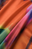 Цветное сексуальное повседневное длинное платье без бретелек с принтом на спине Платья